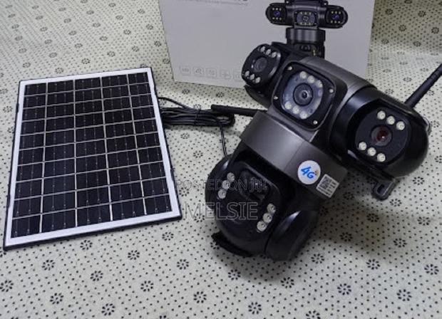 Triple Lens Solar Camera - (Pir Human Detection,Colored Night Vision ) - main view