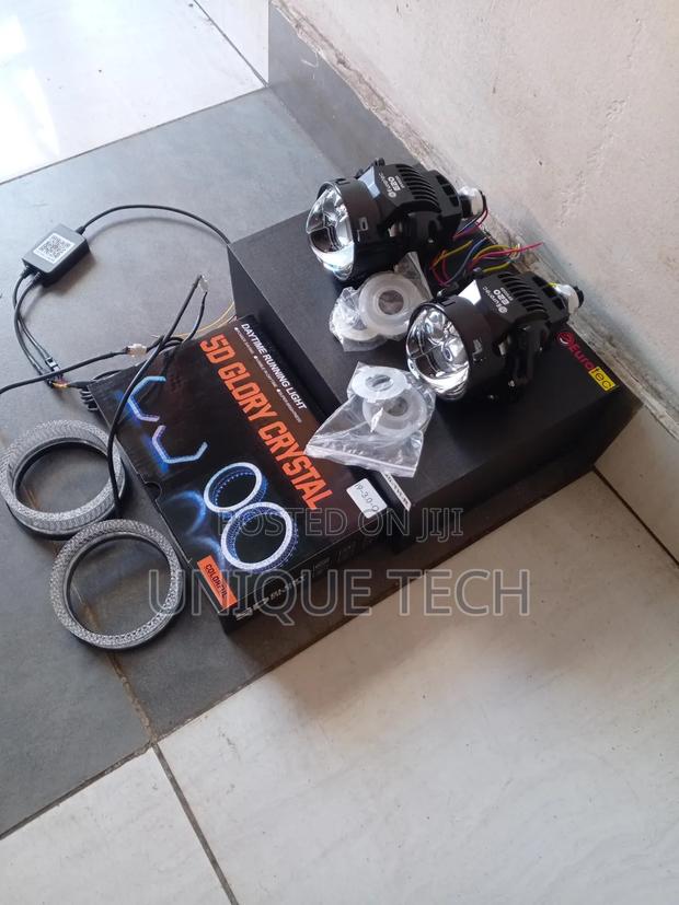 3 Inch Bi-led Projectors With 2 Laser & 5d Glory Rings