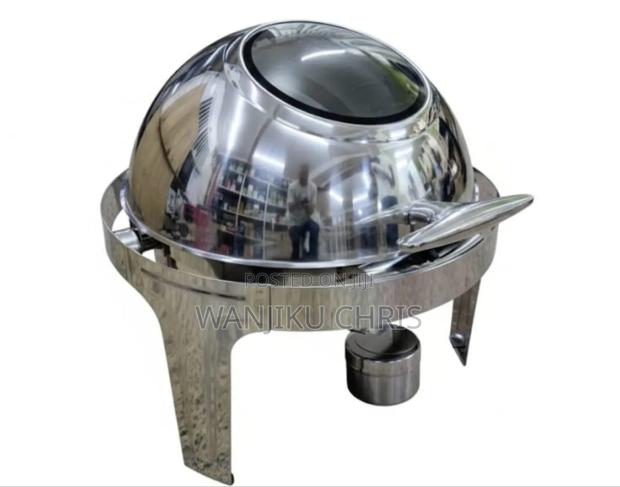 Chaffing Dish Round Folding and Transparent/Transparent Chaffing Dish - main view