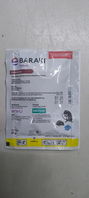 Baraki Rat and Mouse Pellets Rodenticide 10g ×50 PCS