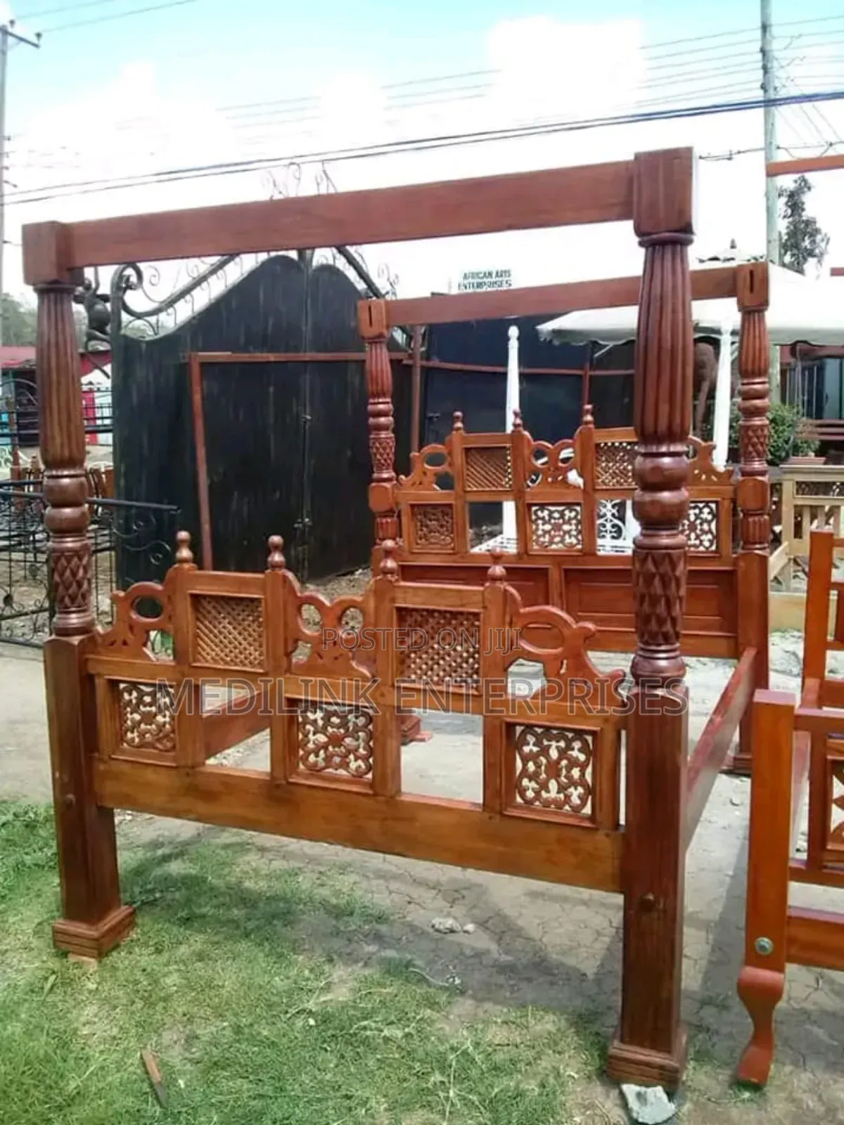 Palace Crafted 6*6 Mahogany Swahili Beds