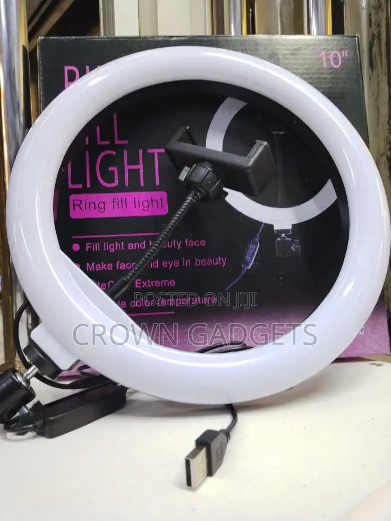 Portable 10” Led Ring Light Kit for Photography Videos