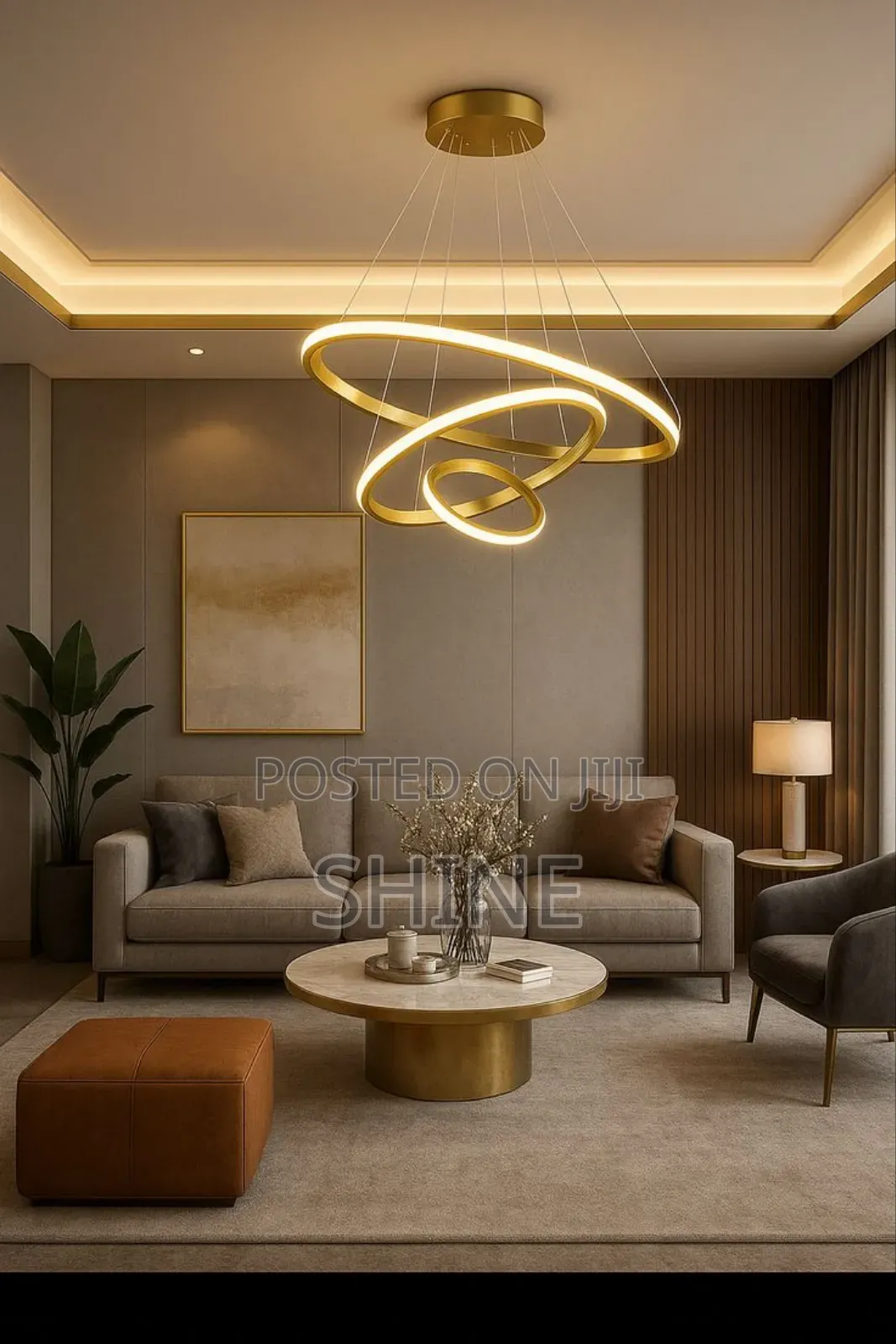 Three Rings 500mm Chandelier