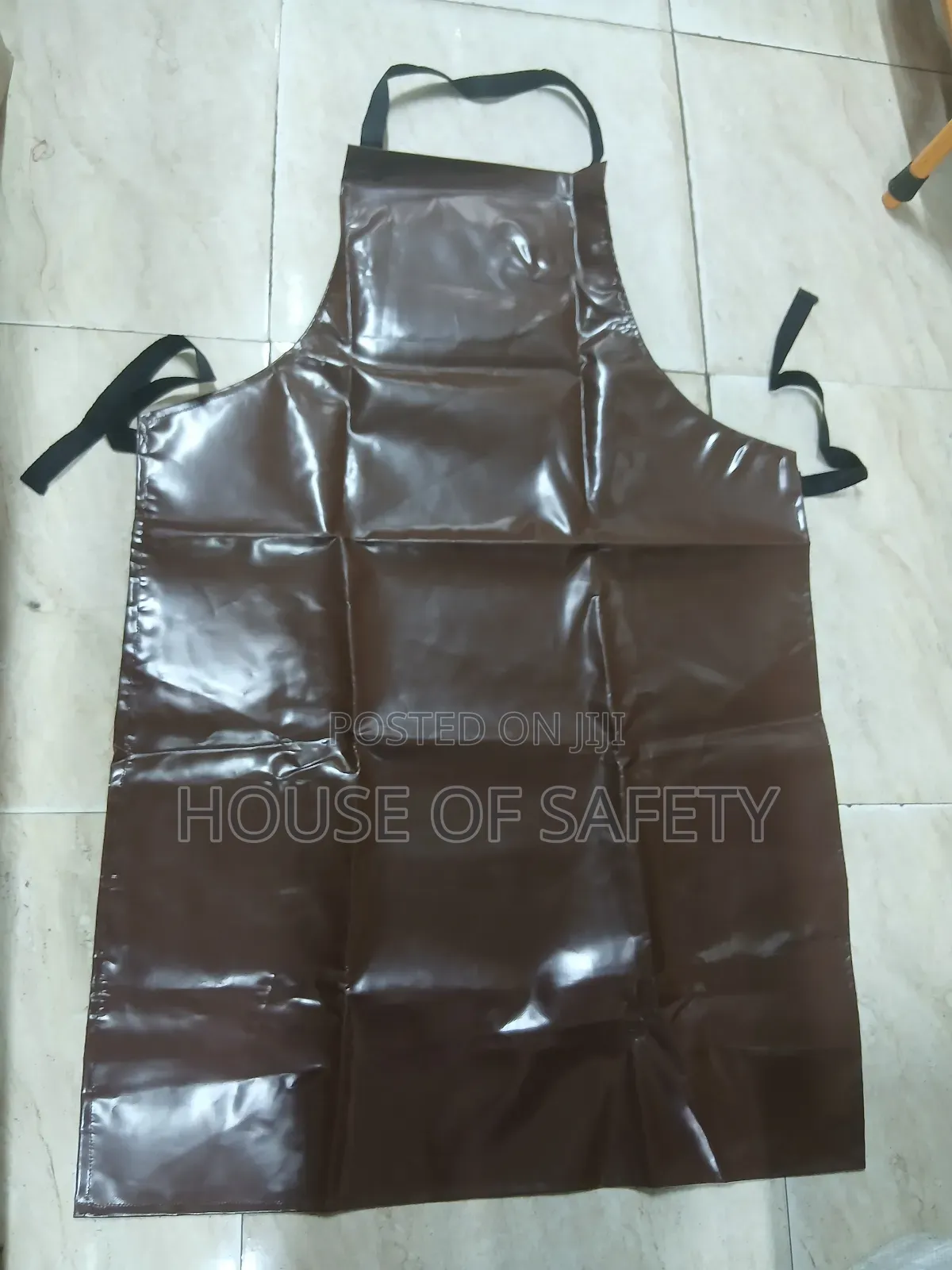 Lightweight Brown PVC Apron in Our Kitchen