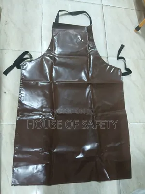 Lightweight Brown PVC Apron in Our Kitchen