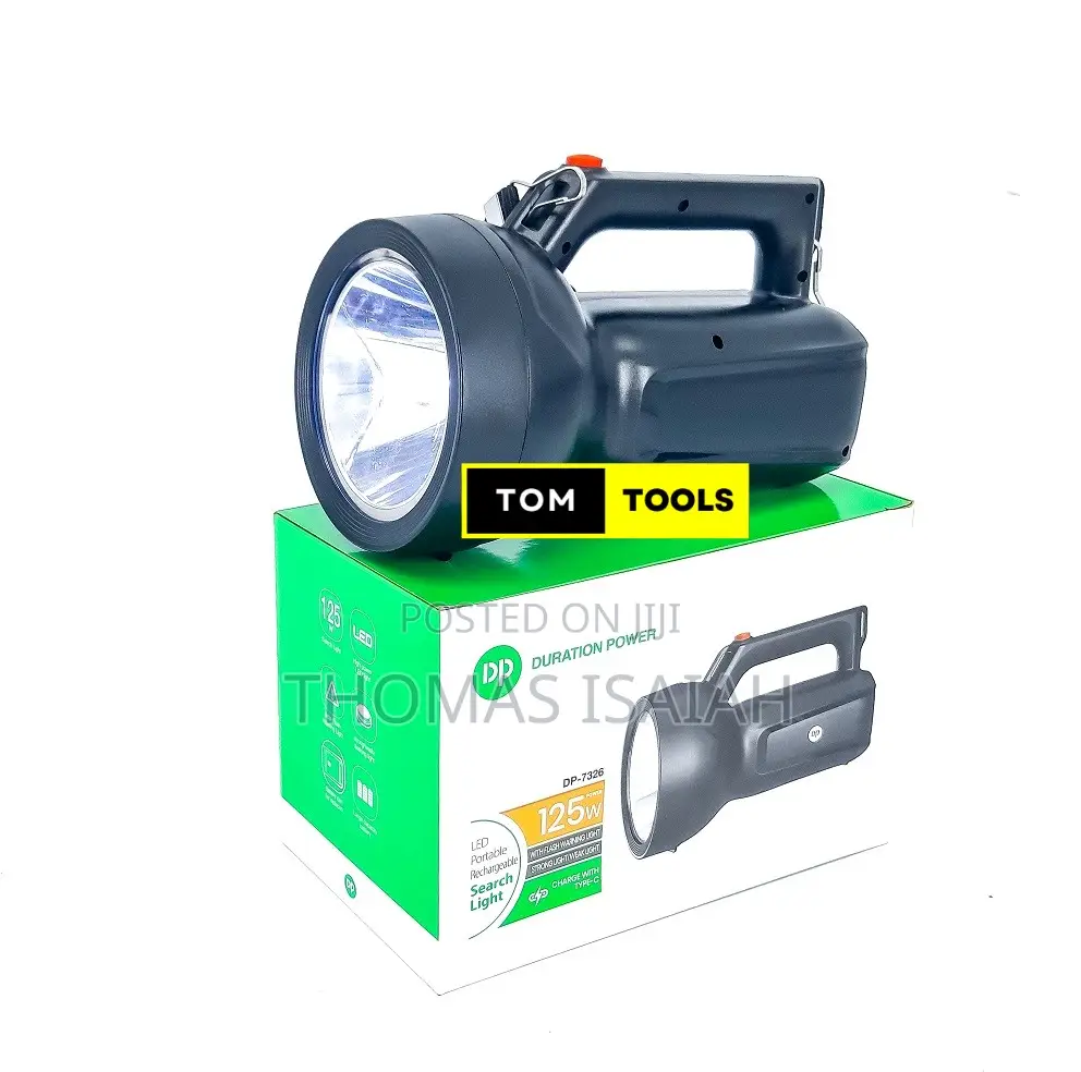 Dp Dp7326 125w Portable Rechargeable Led Search Light Spotlight Torch