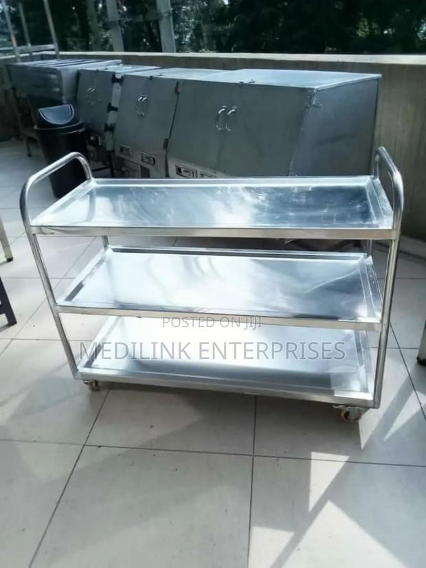 Stainless 3-Tiers Restaurant Service Ttollers