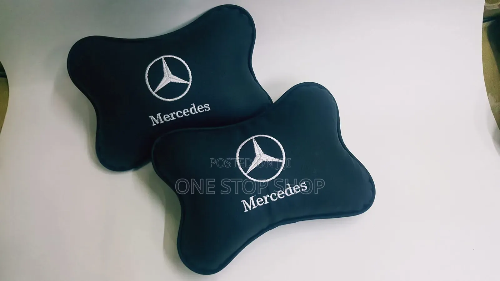 2pcs Mercedes Branded Neck Rest Pillow