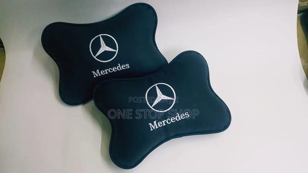 2pcs Mercedes Branded Neck Rest Pillow