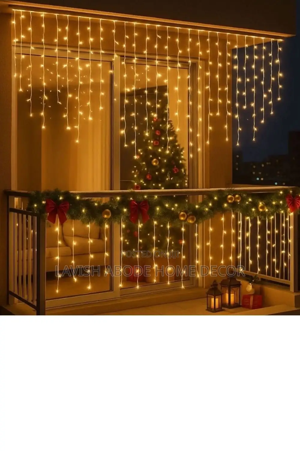 3m by 1m Curtain Lights Christmas Decor