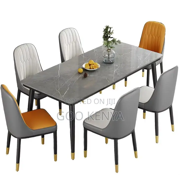 Home Dining Set;4-Seater Modern Rectangular Dining Table and Chair Set