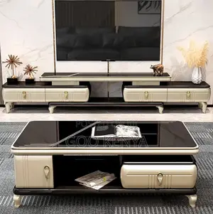 Home Cabinet Set; Panel Wood Tv Cabinet And Coffee Table Set For Home