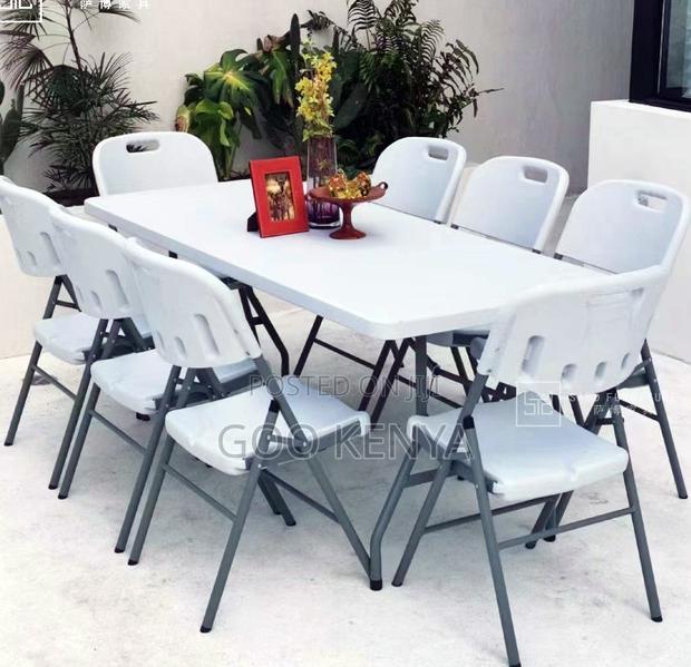 Home Table; High-Load Capacity Commercial Rectangular Folding Table - thumbnail 7