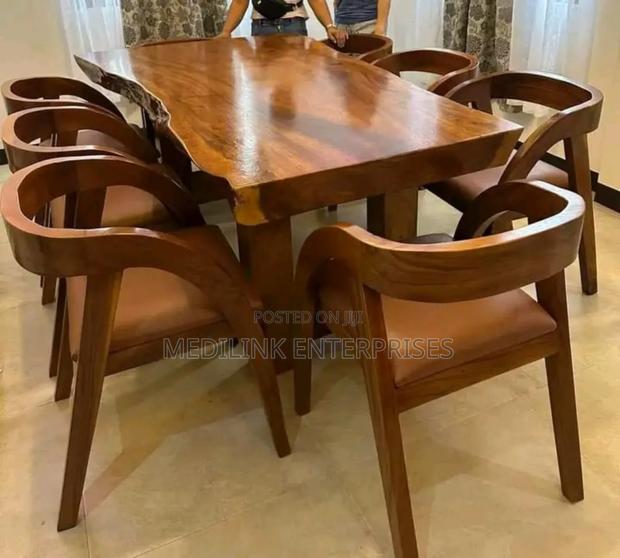 Sudan Teak Amon 6-Seater Dinning Table Set