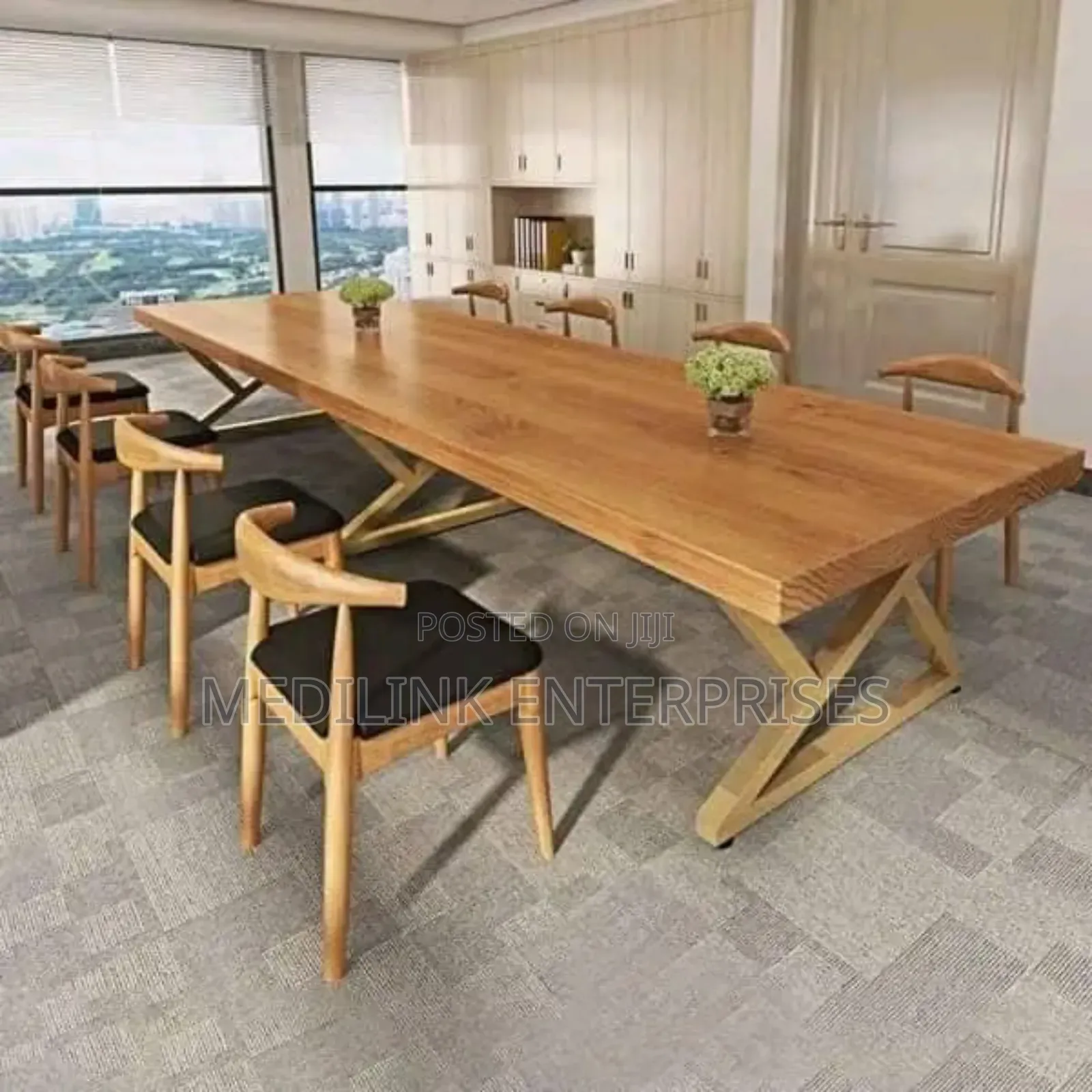 Customized Restaurant Wooden 8-Seater Solid Bench
