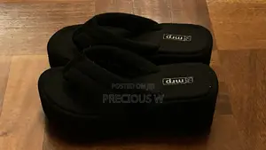 Black Wedge Sandals