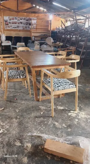 Mango Wooden Crafted Chairs Vanish 6-Seater Dinning Table Set
