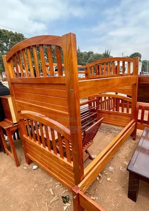 Mahogany 5*6 Vanish Double Decker Bed