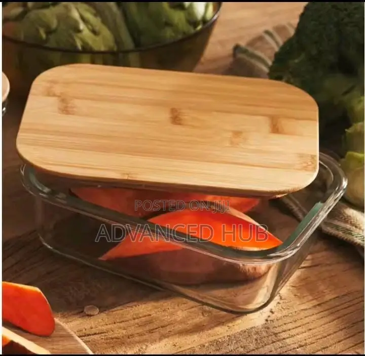 1040ml Glass Lunch/Snack Box With Bamboo Lid