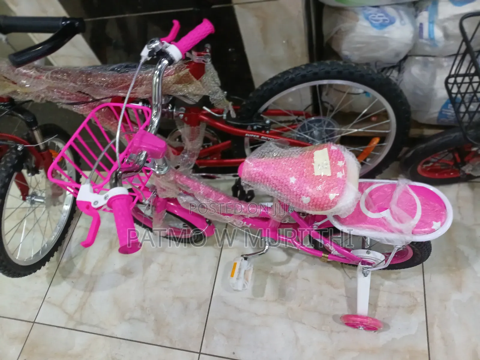 Kids Bike Size 12 Hot Pink