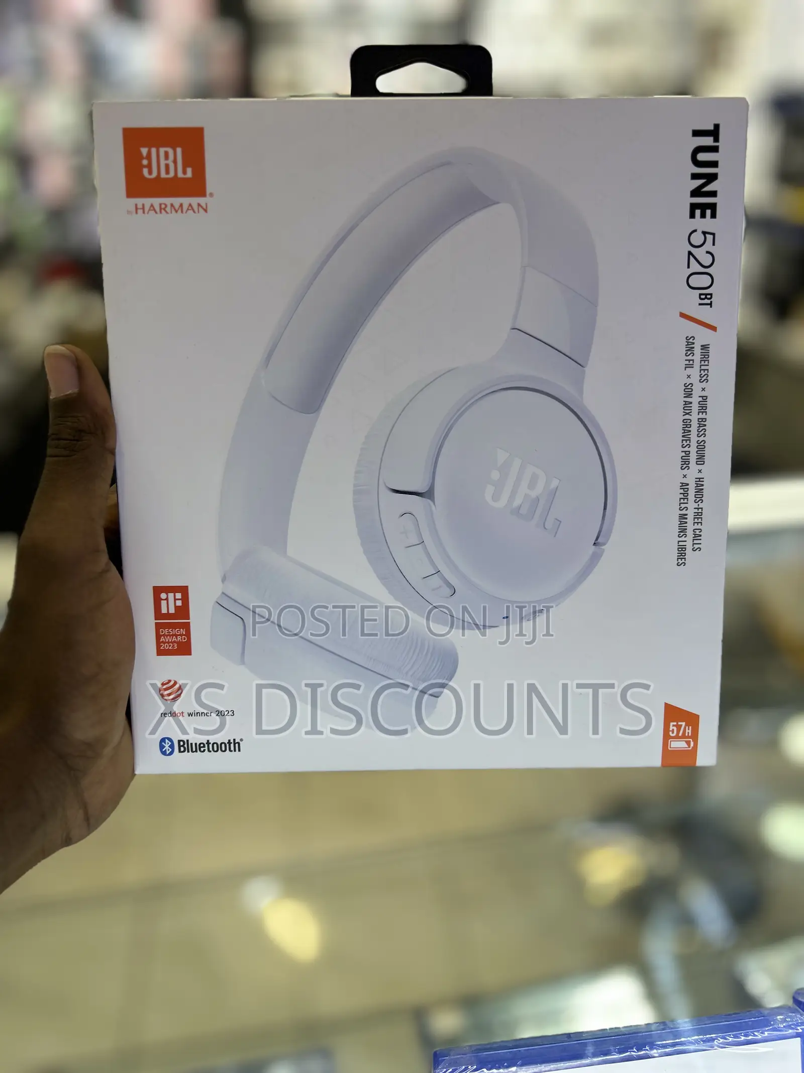 Tune 520 White Bluetooth Headphones