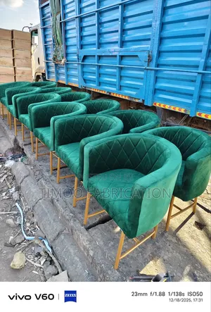 Styling Chairs, Green Velvet and Gold Paint