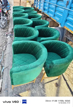 Styling Chairs, Green Velvet and Gold Paint