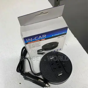 Type-C 1 Sockets 3.1 Amp | Black Color Dc12v/24v to Ac 220v 2 Usb