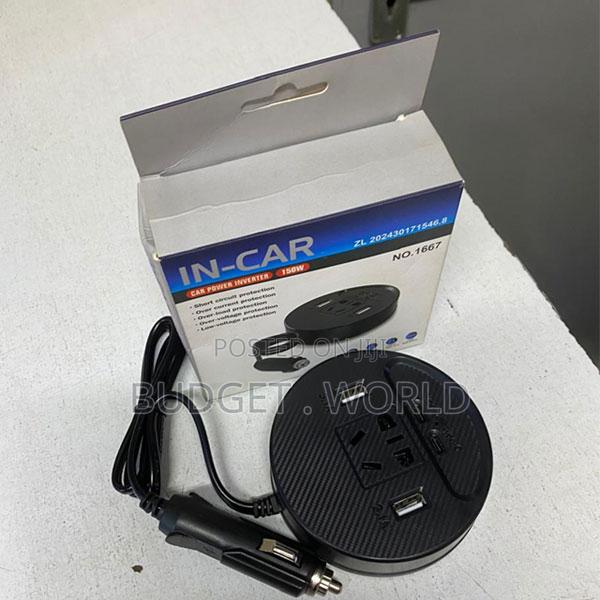Type-C 1 Sockets 3.1 Amp | Black Color Dc12v/24v to Ac 220v 2 Usb