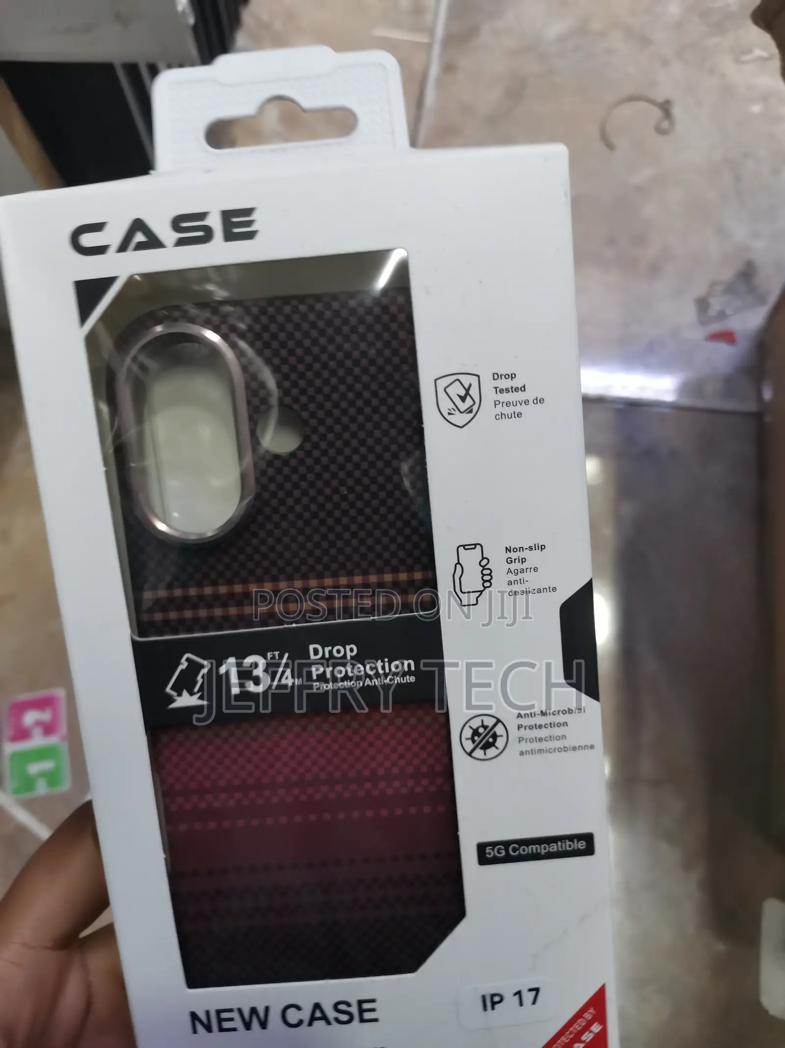Elevel Magnetic for iPhone 17 Slim Thin Carbon Fiber Pattern Cover