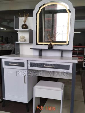 Executive Sliding Mirror Dressing Table – Luxe Storage Style - thumbnail 2