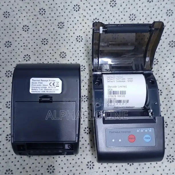 Compact P-58 Portable 58mm Bluetooth Thermal Printer Machine