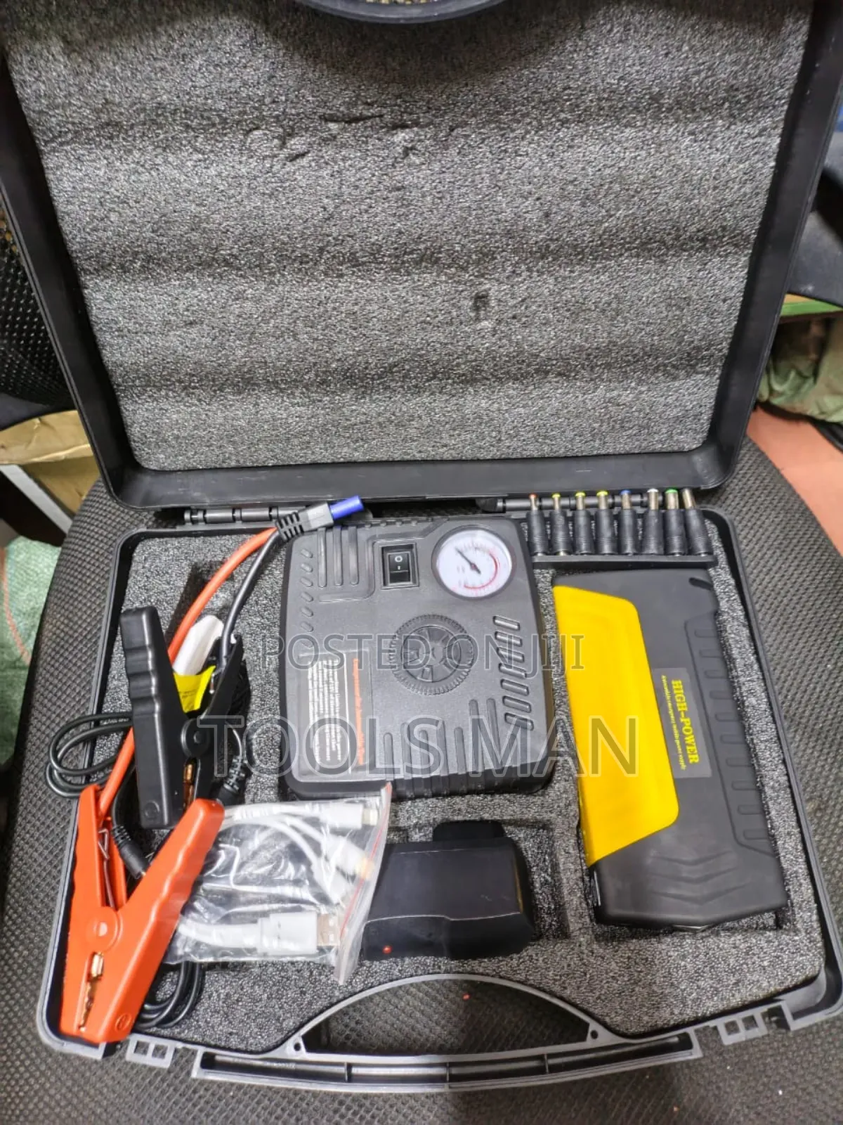 Portable Emergency Car Jump Starter Kit.