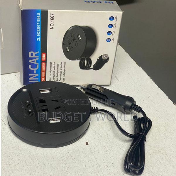 12v Dc in 220v Ac With 4xusb>150w Car Charger 2usb+2type-C
