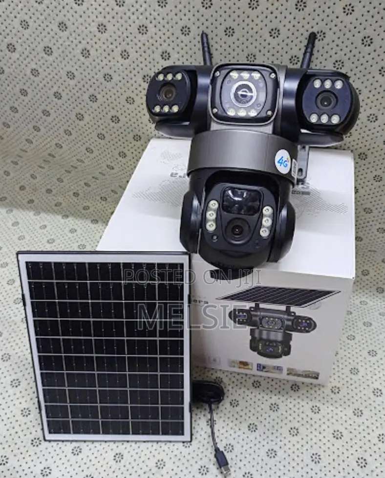 Solar Light 4g Triple Lens V380 Solar 4g Streetlight Tripple CCTV