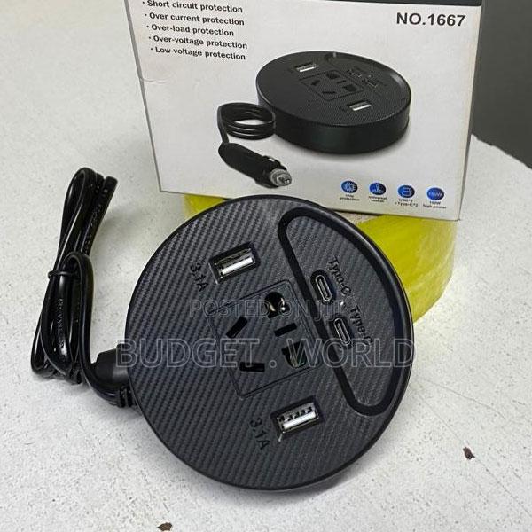 >150w 3.1 Amp | Black 12v Dc in 220v Ac With 4xusb