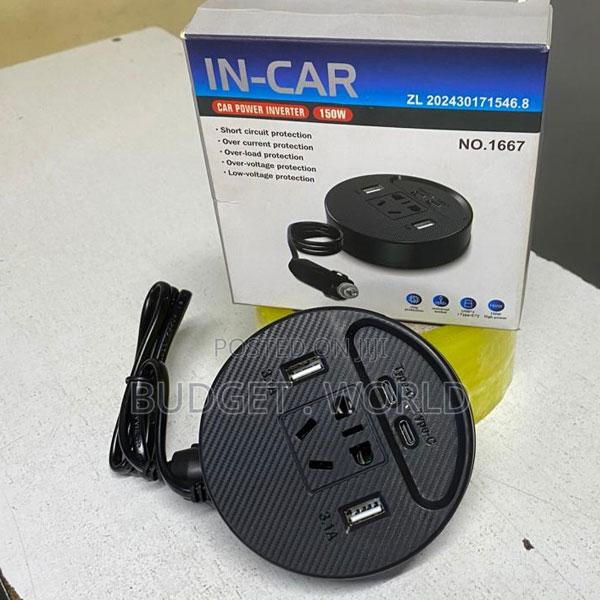 2 X Type-C Upto 3.1 Amp>150w 2usb+2type-C Black Color