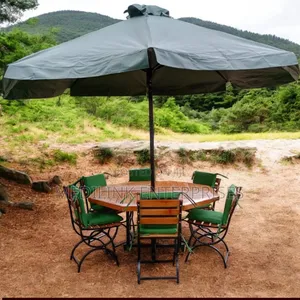 Cushioned Chairs 6-Seater Garden Outdoor Umbrella Shades