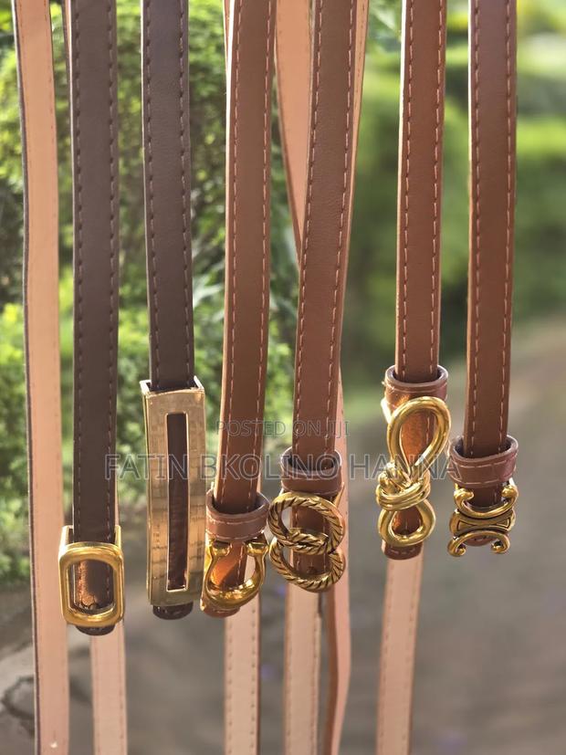 Ladies Slim Belt Brown - thumbnail 2