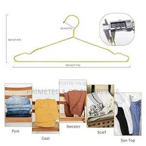 Golden Stainless Steel 10pc Pack of Hangers