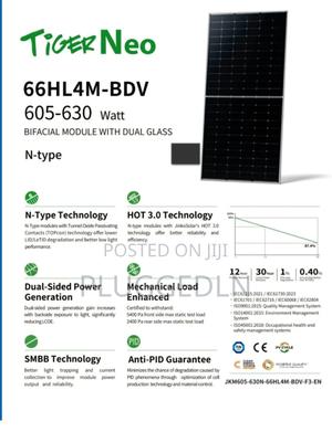 Jinkosolar Tiger Neo 620watts -BDV Bifacial Solar Panel