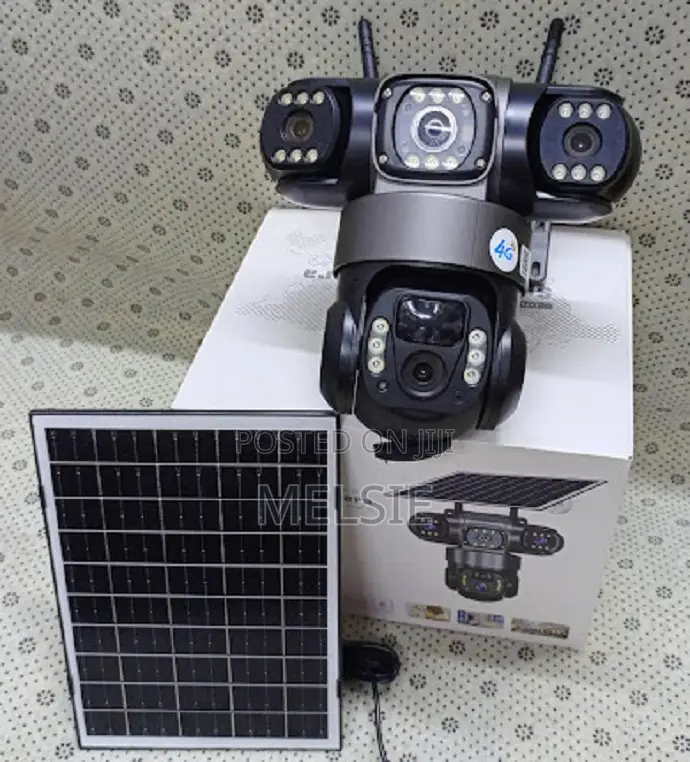 High Definition 4g Triple Lens (Three) Solar Powered PTZ Camera