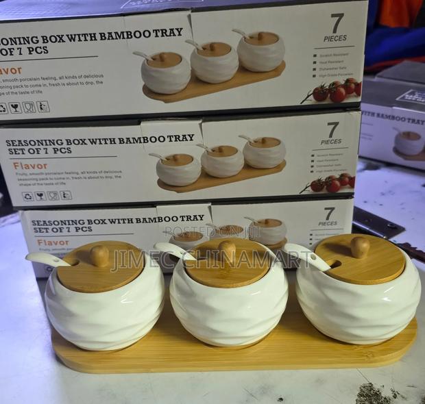 7-Piece Ceramic Canister Set – 300ml Each - main view