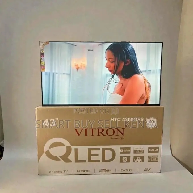 High Definition Display Vitron 43 Inch Qled Android Frameless Led Tv
