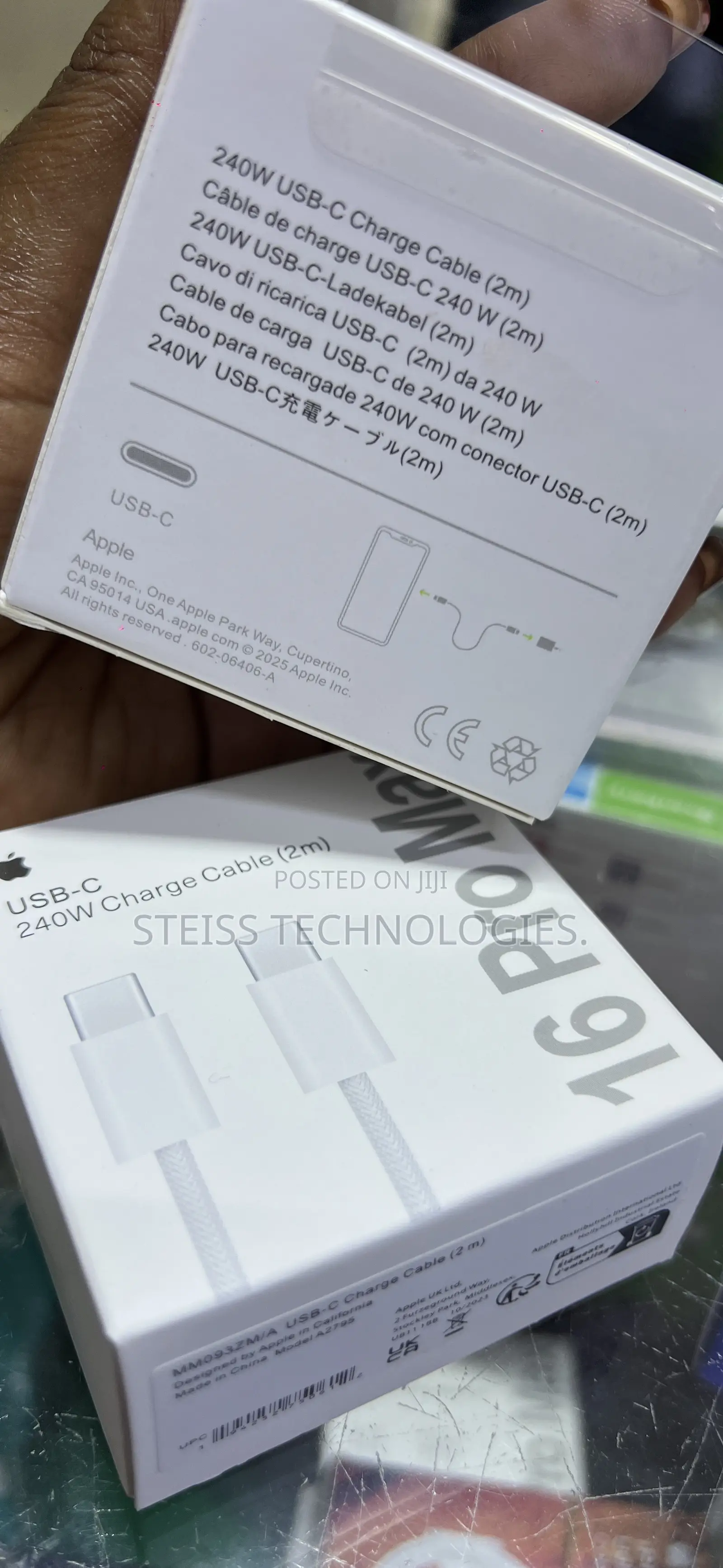 Type C to C 240w 2m Charge Cable.