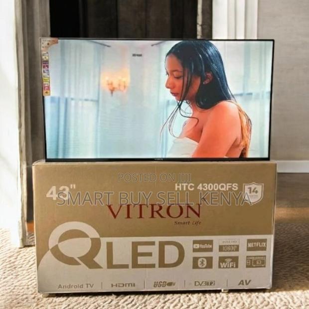 Vitron 43 Inch Qled Smart Android Frameless Led Tv Bluetooth Wifi - main view