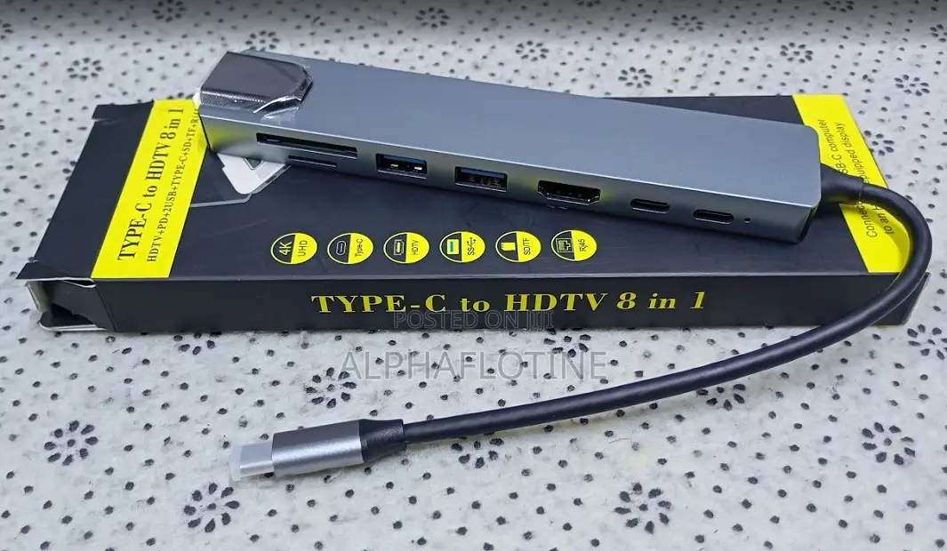 Type-C to HDTV 8 in 1 Adapter
