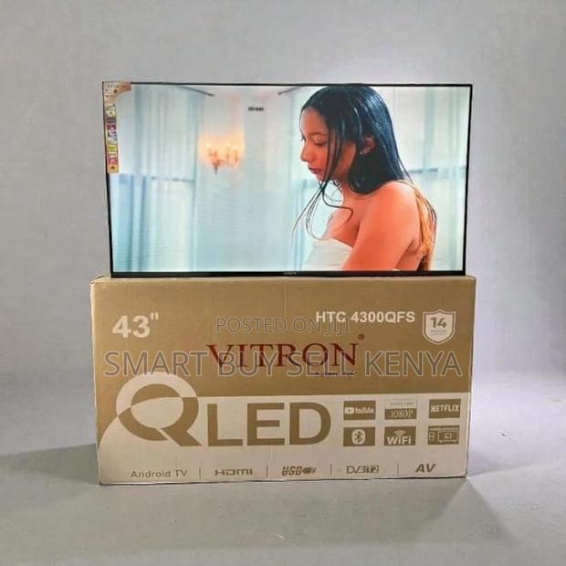 Vitron 43 Inch Qled Smart Android Frameless Led Tv Digital Decoder - main view