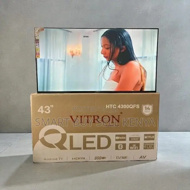Vitron 43 Inch Qled Smart Android Frameless Led Tv Digital Decoder