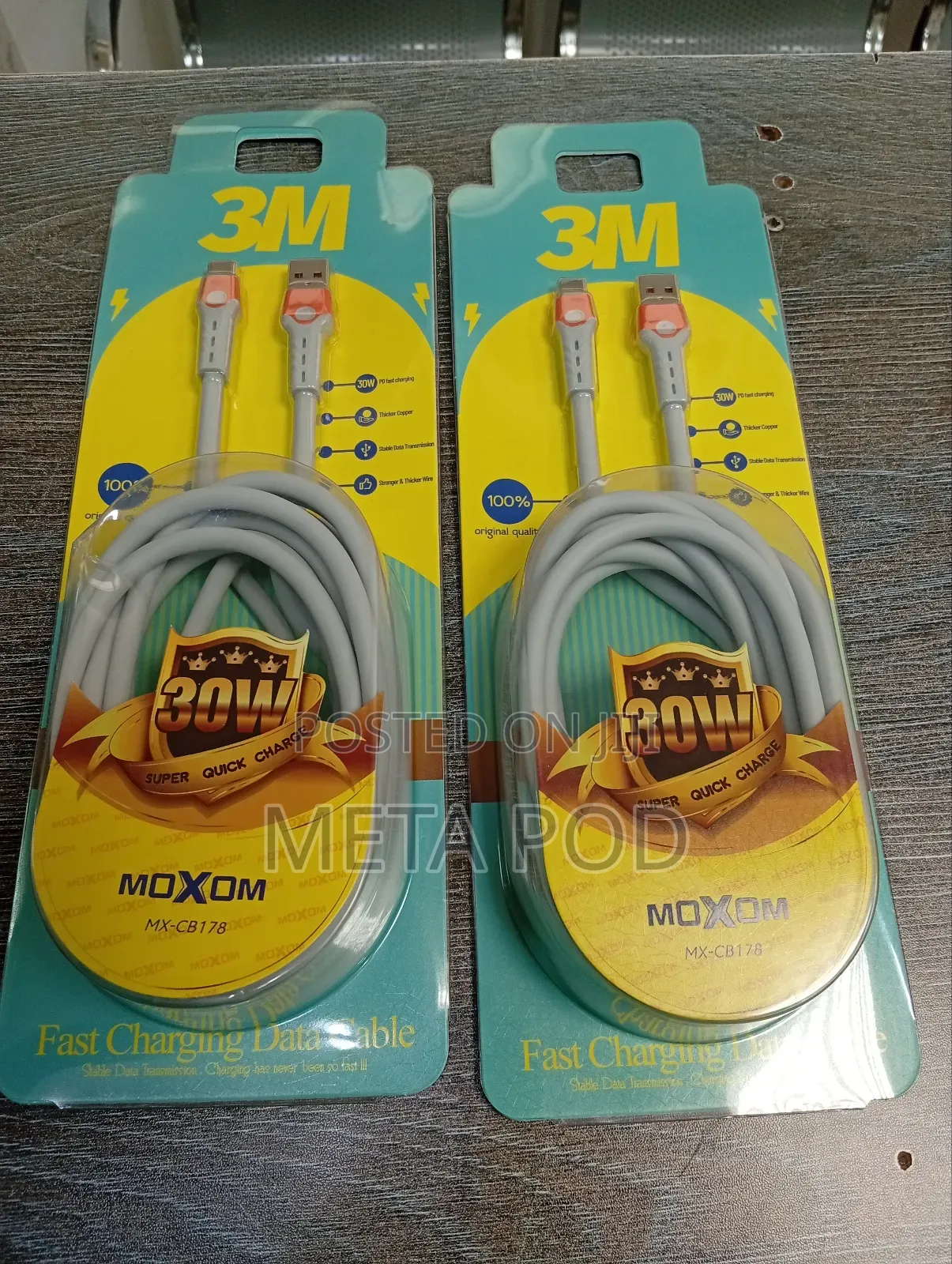 Moxom 3m Fast Charging Data Cable